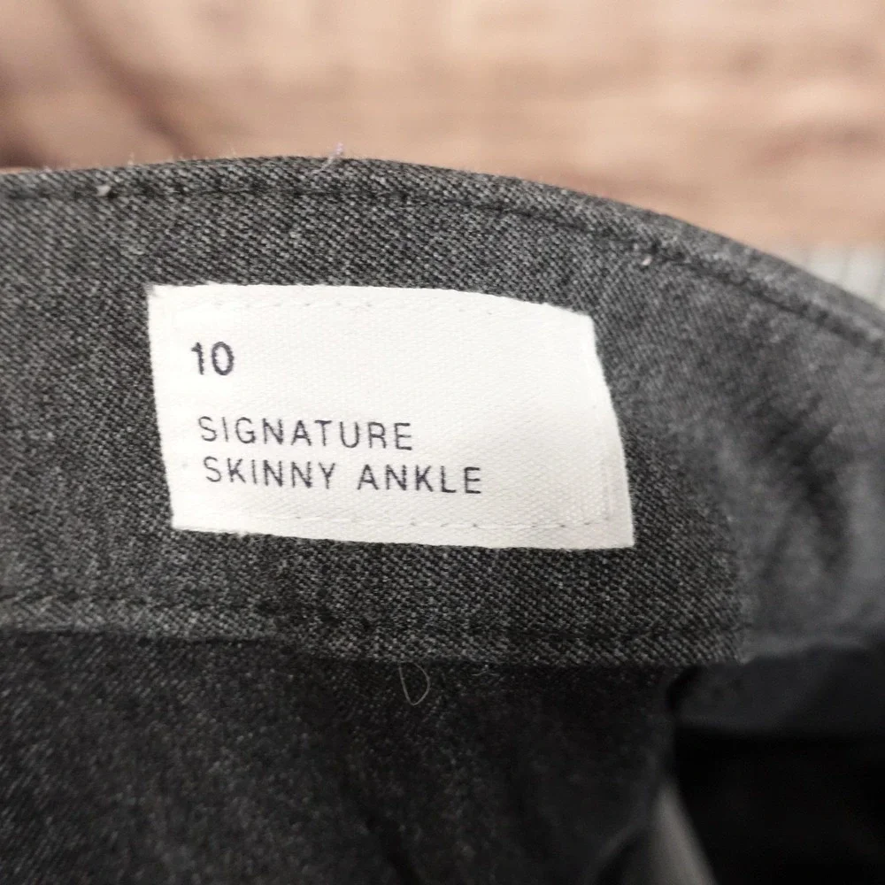 Gap Pants Womens 10 Gray Signature Skinny Ankle Dress Stretch Twill 32x27